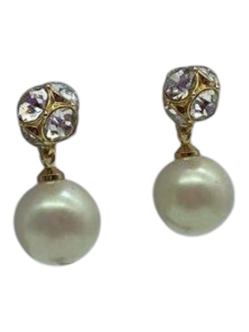 Kate Spade Lady Marmalade Drop Earrings Cream Pearl Crystals Gold Tone NWT 2310 - Picture 7 of 8